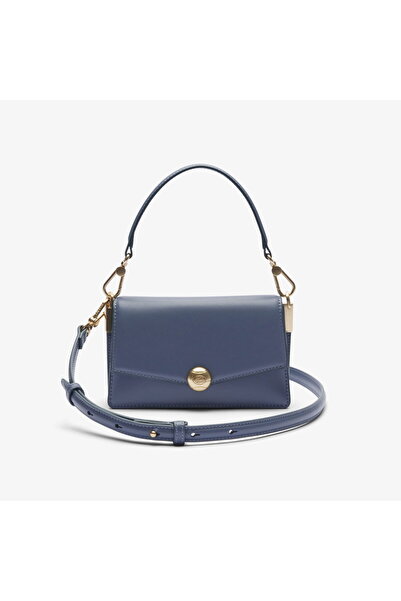 Lacoste Small Tennis Bliss Women's Leather Blue Shoulder Bag