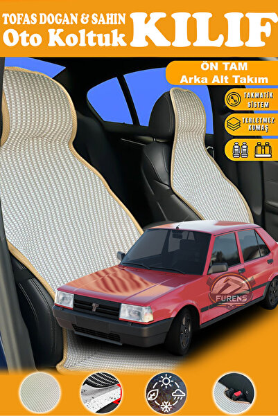 STS Oto Aksesuar غطاء مقعد سيارة من القماش المنسوج من سلسلة بريستيج البيج الم...