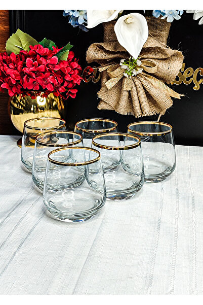 SEÇKİNEV Bern Water Glass Real (Gold&Silver) 345Cc