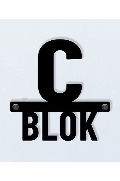 zafrakreklam Apartman Site Bina Giriş Yönlendirme C BLOK 50x50cm Tabela Levha