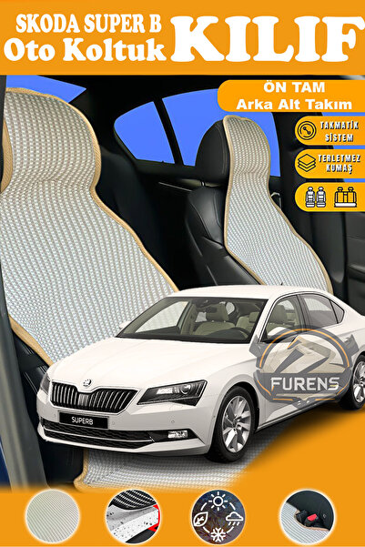 STS Oto Aksesuar غطاء مقعد سيارة سكودا سوبر متوافق تمامًا من سلسلة بريستيج ال...