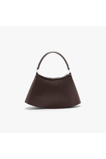 Lacoste Small Lenglen Women's Leather Dark Brown Shoulder Bag