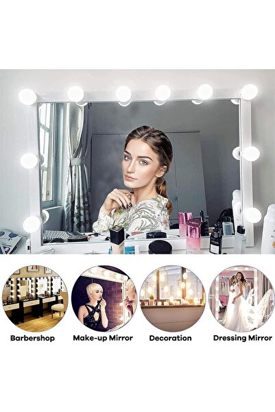 genernic Arabest Vanity Lights for Mirror, Hollywood Style Makeup Lights with 10 Dimmable Bulbs, LED Vanity M