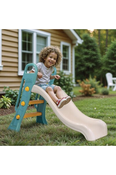 Dolu Nuve Junior Su Kaydırağı Yeşil | 24+ Ay Çocuk Kaydırak | 60,5 × 135 × 90 cm