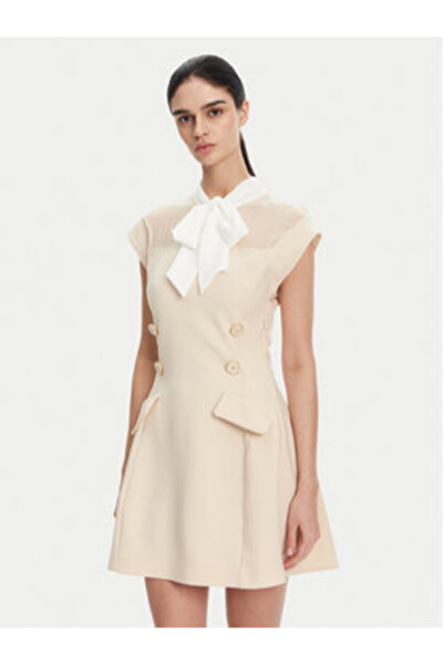 Imperial Γυναικείο φόρεμα κοκτέιλ AFJJJKP Εκρού