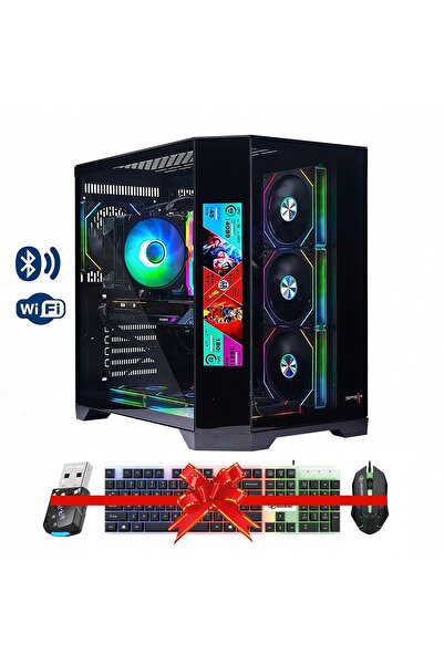 SPEARPC Gaming i5-14400F, RTX 5060 8GB, 16GB DDR5, 1TB SSD, 600W, Corner LCD Screen, ARGB 7 Fans, Win 11 Pro