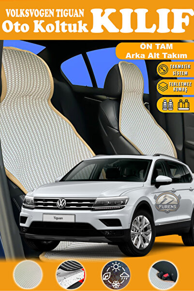 STS Oto Aksesuar غطاء مقعد سيارة فولكس فاجن تيجوان متوافق مع سلسلة بريستيج ال...