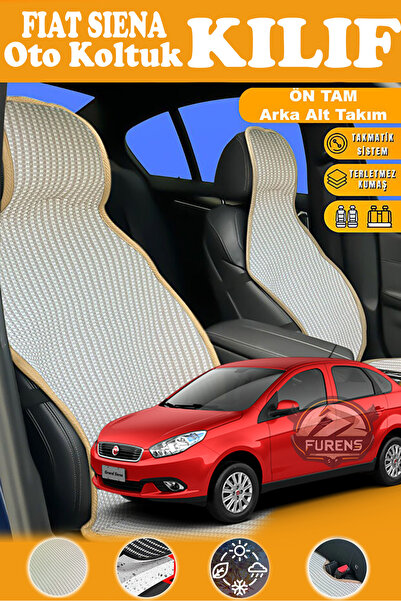 STS Oto Aksesuar غطاء مقعد سيارة من القماش المنسوج متوافق مع فيات سيينا، سلسل...
