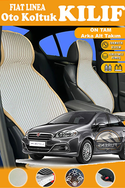 STS Oto Aksesuar غطاء مقعد سيارة فيات لينيا متوافق مع سلسلة بريستيج البيج، مص...