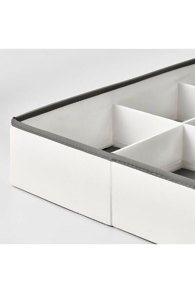 IKEA bölmeli kutu, beyaz-gri,