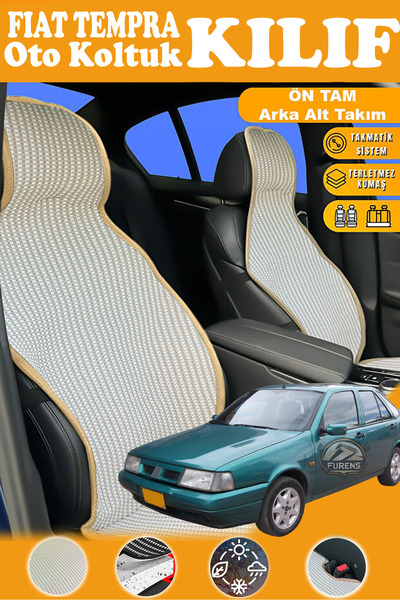 STS Oto Aksesuar غطاء مقعد سيارة منسوج من قماش بيج بريستيج متوافق مع تيمبرا، ...