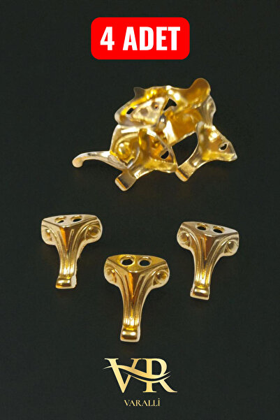 Varalli Mini 1,5 cm Sarı Dekoratif Sandık, Kutu, Tepsi, Ayak 4 Adet