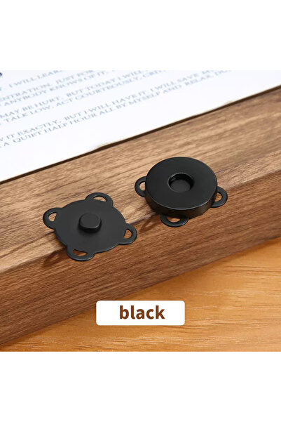 Choice4 10pcs black 10 Sets Magnetic Snap Button Metal Plum Blossom Sew on Bu...