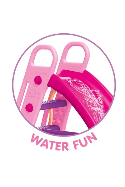 Dolu Nuve Büyük Su Kaydırağı Pembe | 24+ Ay | 77,5×165,5×104 cm | Su Bağlantılı & Standart Kullanım