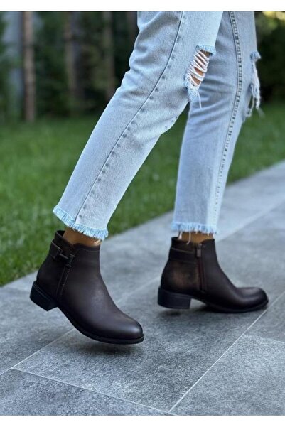 DİVA Καφέ Πλατινένιες Γυναικείες Μπότες Καθημερινής Χρήσης