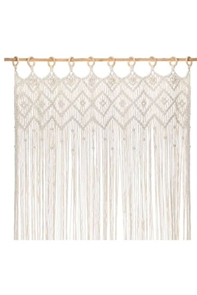 CXN Perdea Decorativa Macrame Bej pentru Usa 100x200cm