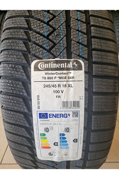 Continental 245/45R18 TS850P 100V Moe Ssr RUN FLAT Set Olarak (4ADET) 2025 Üretim*