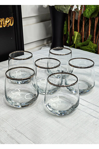 SEÇKİNEV Bern Water Glass Real (Gold&Silver) 345Cc