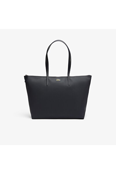 Lacoste Large L.12.12 Women's Black Shoulder Bag