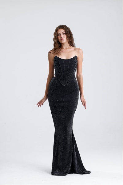 NO BRAND Midnight Corset Gown