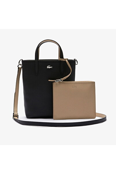 Lacoste Anna Kadın Çift Taraflı Siyah Omuz Çantası