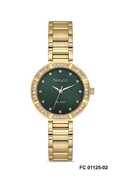 Ferrucci Fc01125M.02 Gold Color-Green Dial 33 mm Women's Wristwatch