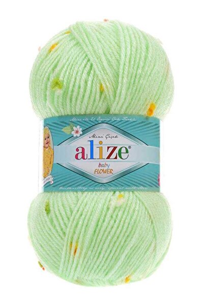 Alize Baby Flower 5411 yesilli orgu ipi