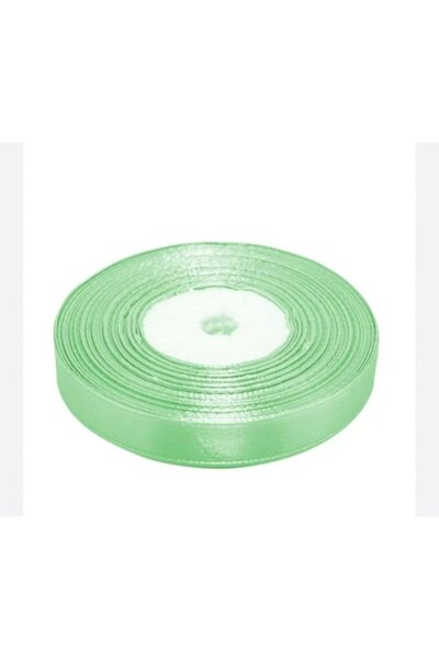 OEM Panglică de satin, lățime 1 cm, 1 rolă, 22,9 m verde deschis neon