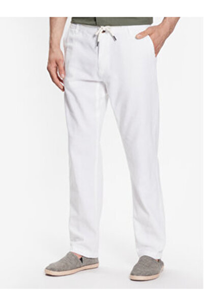 Indicode Ανδρικό παντελόνι Clio 60-301 από λευκό ύφασμα