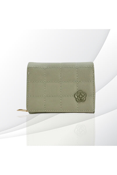 Red Butterfly Women’s Floral Accent Grid Pattern Wallet