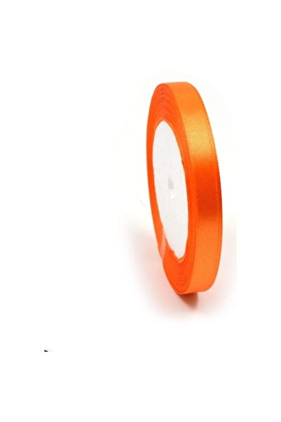 OEM Panglică de satin, lățime 1 cm, 1 rolă 22,9 m portocaliu deschis