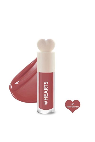 Hearts هارتس ليب فيلر قلوس ملمع ومكبر شفاه -05 بومبلي فيلر Lip Filler Gloss L...