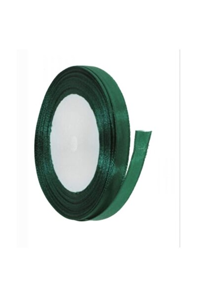 OEM Panglica satinata, latime 1 cm, 1 rola 22,9 m verde inchis