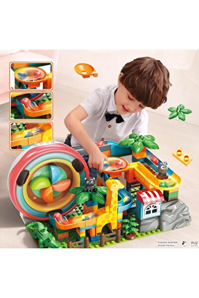 hak-iş oyuncak Dude 142 Piece Slippery Adventure Set Bulding Blocks