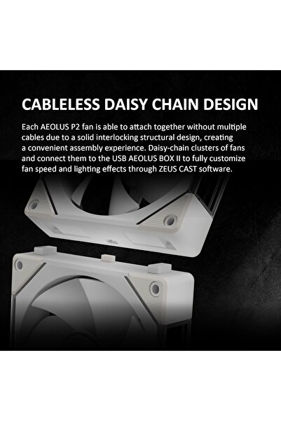 gamdias مروحة هيكل الألعاب Aeolus P2-1203U WH