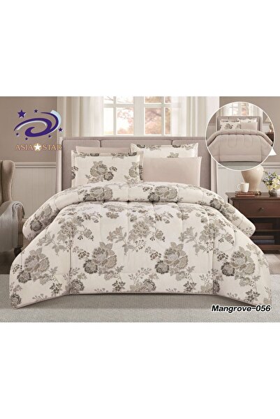 Asia High-quality 6-piece printed double quilt set - multi-colored