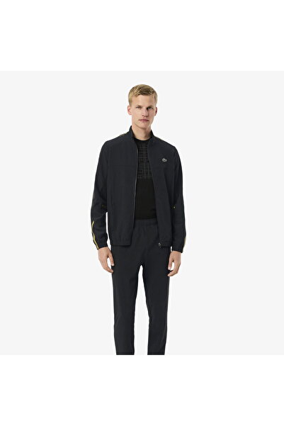 Lacoste Tennis X Novak Djokovic Men's Regular Fit Zippered Black Tracksuit Set