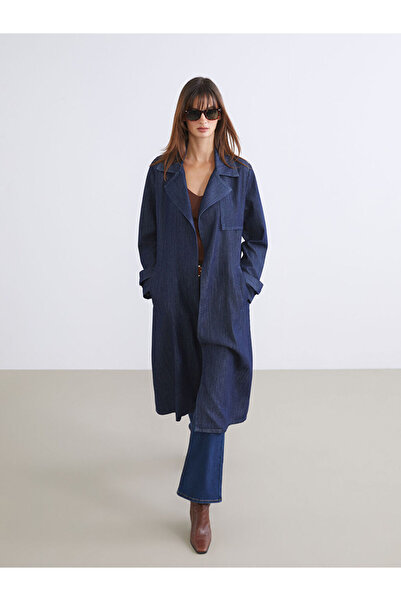 LC Waikiki Sparkling Choices by Shining Store Jacket Roba Collar Women's Jean...