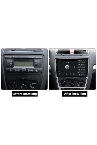 NAVIGPS Navigation System Skoda Octavia 2 (2008-2013), 10-inch QLED Display, Android 12