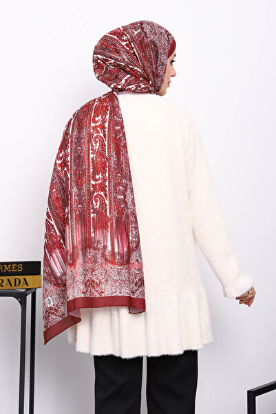 İmajButik Krem Volanlı Angora Yumoş Triko Tunik