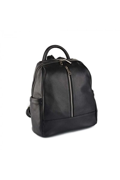 AZZURA Rucsac Kelly, din piele 100% naturală negru, 8092