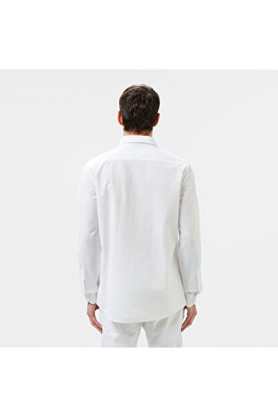 Lacoste Men's Slim Fit Buttoned Collar White Shirt