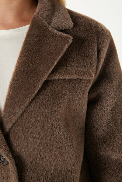 Ritnice Women's Tylor Brown Faux Fur Coat