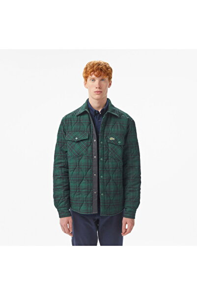 Lacoste Men's Relaxed Fit Checkered Green Shirt