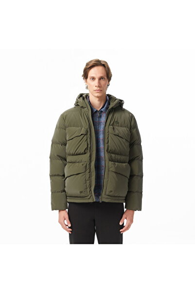 Lacoste Erkek Kapüşonlu Haki Mont