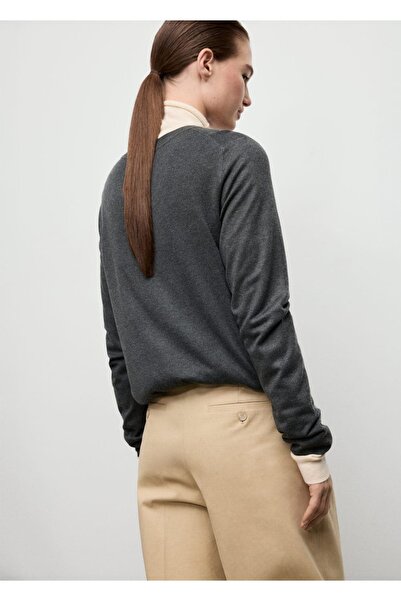 MANGO Woman İnce triko yuvarlak yaka kazak