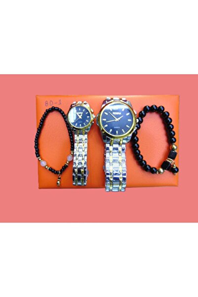 UNLIMITED Collection طقم ساعات يد للزوجين مع أساور - تصميم كلاسيكي أنيق