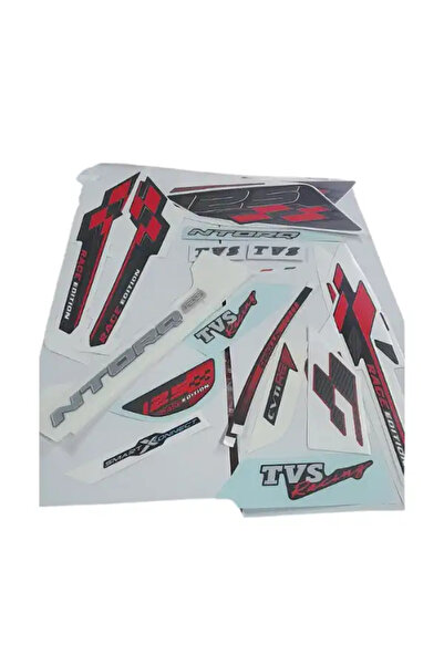 TÜRKMOPET TVS Ntorq 125 Etiket Seti Kırmızı Orjinal