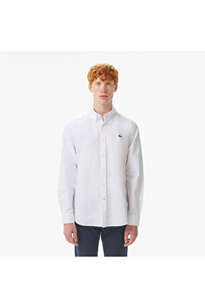 Lacoste Erkek Slim Fit Beyaz Gömlek