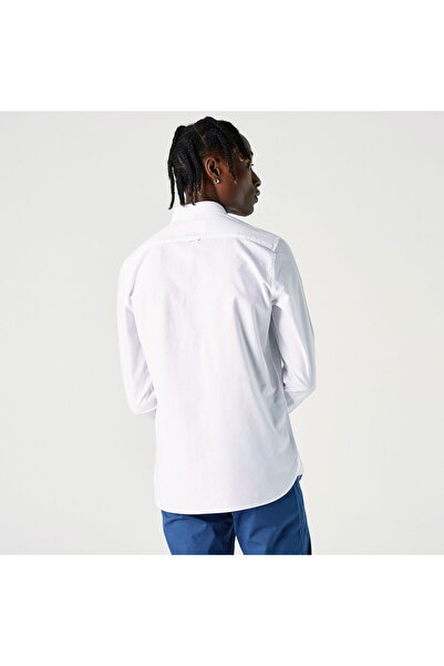 Lacoste Men's Slim Fit Buttoned Collar White Shirt
